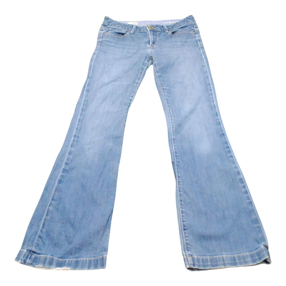 Gap Womens Bootcut Jeans Long Lean Blue Medium Wash  Denim Size 6 Tall